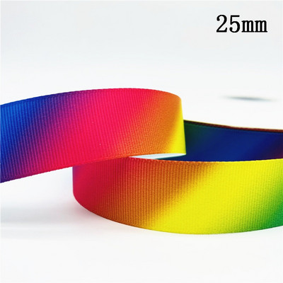 10 mm 25 mm 38 mm 3 jardų gradiento vaivorykštės juostelė, skirta namų vestuvėms Kalėdų dekoravimui „pasidaryk pats“ dovanų pakavimo siuvimo audinys