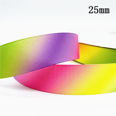 10 mm 25 mm 38 mm 3 jardų gradiento vaivorykštės juostelė, skirta namų vestuvėms Kalėdų dekoravimui „pasidaryk pats“ dovanų pakavimo siuvimo audinys