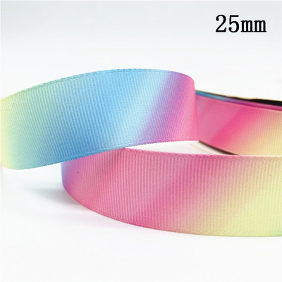 10 mm 25 mm 38 mm 3 jardų gradiento vaivorykštės juostelė, skirta namų vestuvėms Kalėdų dekoravimui „pasidaryk pats“ dovanų pakavimo siuvimo audinys