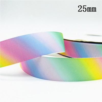 10 mm 25 mm 38 mm 3 jardų gradiento vaivorykštės juostelė, skirta namų vestuvėms Kalėdų dekoravimui „pasidaryk pats“ dovanų pakavimo siuvimo audinys