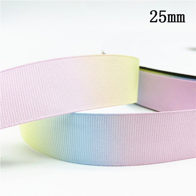 10 mm 25 mm 38 mm 3 jardų gradiento vaivorykštės juostelė, skirta namų vestuvėms Kalėdų dekoravimui „pasidaryk pats“ dovanų pakavimo siuvimo audinys