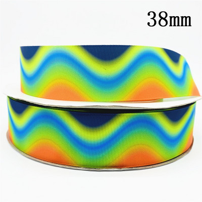 10 mm 25 mm 38 mm 3 jardų gradiento vaivorykštės juostelė, skirta namų vestuvėms Kalėdų dekoravimui „pasidaryk pats“ dovanų pakavimo siuvimo audinys