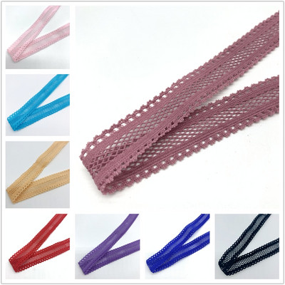 5 yarzi/lot 15mm panglică elastică cu grilă îndoită peste bandă elastică spandex pentru cusut dantelă trim banda din talie accesoriu de îmbrăcăminte