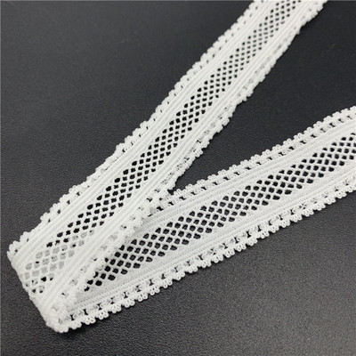 5 yarzi/lot 15mm panglică elastică cu grilă îndoită peste bandă elastică spandex pentru cusut dantelă trim banda din talie accesoriu de îmbrăcăminte