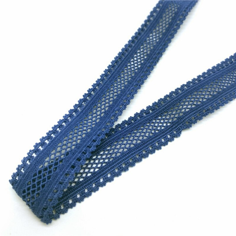5 yarzi/lot 15mm panglică elastică cu grilă îndoită peste bandă elastică spandex pentru cusut dantelă trim banda din talie accesoriu de îmbrăcăminte