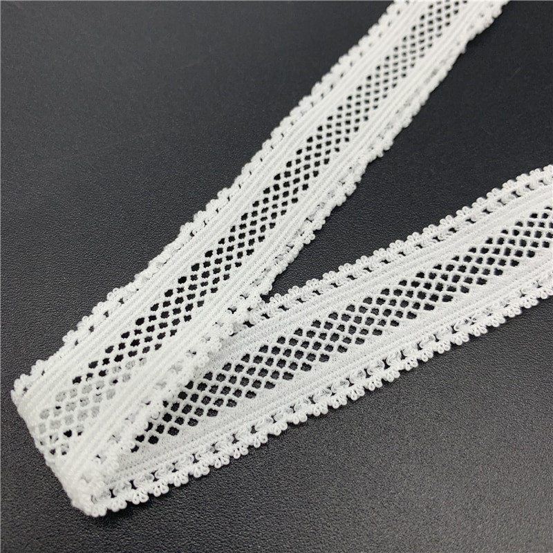5 yarzi/lot 15mm panglică elastică cu grilă îndoită peste bandă elastică spandex pentru cusut dantelă trim banda din talie accesoriu de îmbrăcăminte