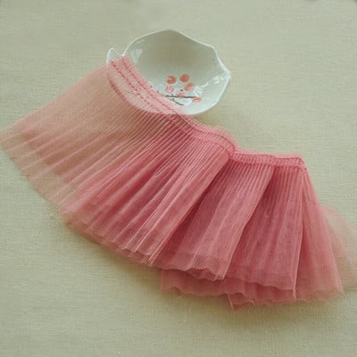 12 CM široki dvoslojni til, nabrana čipkana tkanina, kragne, manžete, rubovi, rubovi, vrpce, zavjese, haljina, odjeća, pribor za šivanje.