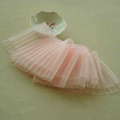 12 CM široki dvoslojni til, nabrana čipkana tkanina, kragne, manžete, rubovi, rubovi, vrpce, zavjese, haljina, odjeća, pribor za šivanje.