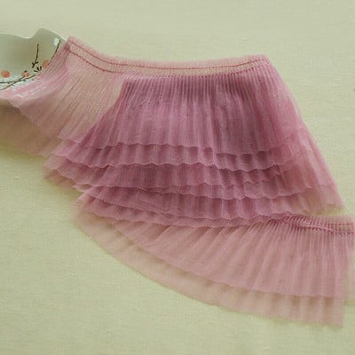 12 CM široki dvoslojni til, nabrana čipkana tkanina, kragne, manžete, rubovi, rubovi, vrpce, zavjese, haljina, odjeća, pribor za šivanje.