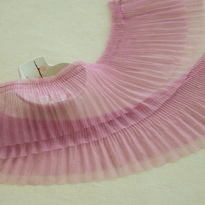 12 CM široki dvoslojni til, nabrana čipkana tkanina, kragne, manžete, rubovi, rubovi, vrpce, zavjese, haljina, odjeća, pribor za šivanje.