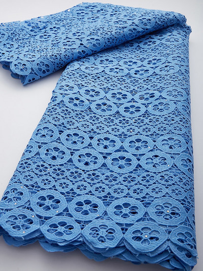 Sky Blue Γαλλικό κέντημα Guipure Cord Lace Fabric 2022 Υψηλής Ποιότητας Δαντέλα Αφρικανικό Δαντελένιο Ύφασμα Για Νιγηριανό Γάμο TY2927