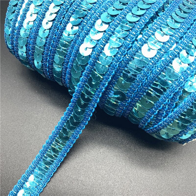 2 jarda/lot 12 mm šarena vrpca sa šljokicama Čipkasti ukrasi Šljokice Tkanina za šivanje za rukotvorine Dodaci za šivanje Šljokice