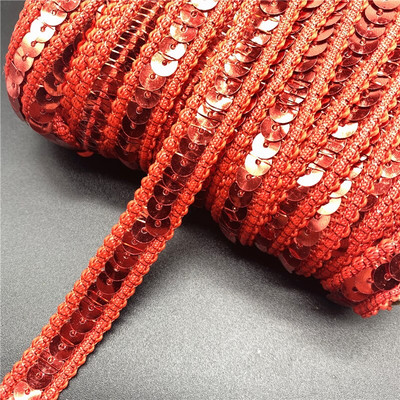 2 jarda/lot 12 mm šarena vrpca sa šljokicama Čipkasti ukrasi Šljokice Tkanina za šivanje za rukotvorine Dodaci za šivanje Šljokice