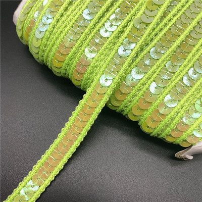 2 jarda/lot 12 mm šarena vrpca sa šljokicama Čipkasti ukrasi Šljokice Tkanina za šivanje za rukotvorine Dodaci za šivanje Šljokice