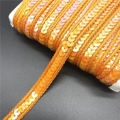 2 jarda/lot 12 mm šarena vrpca sa šljokicama Čipkasti ukrasi Šljokice Tkanina za šivanje za rukotvorine Dodaci za šivanje Šljokice