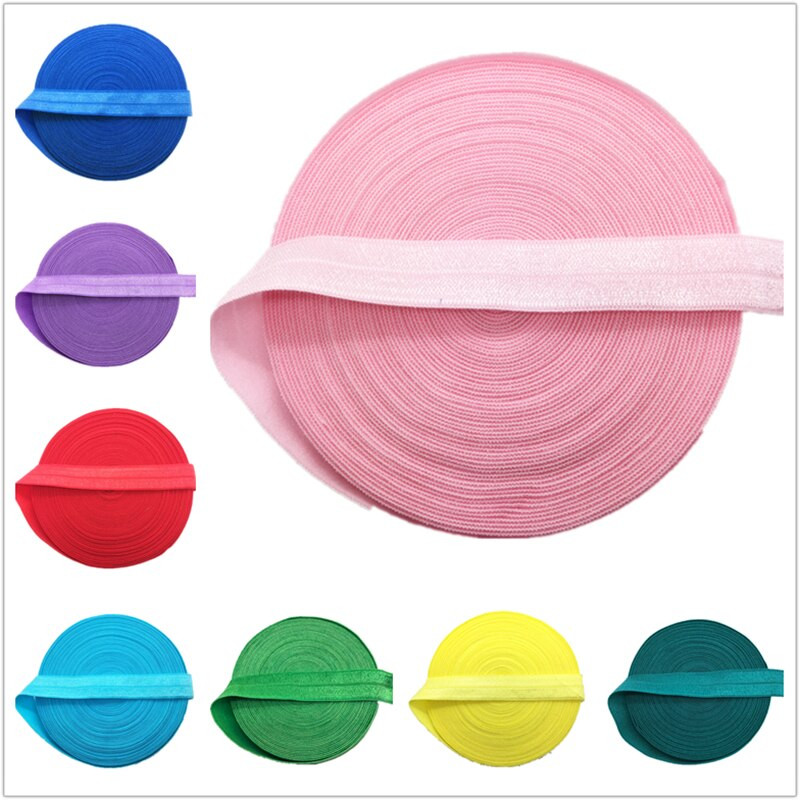 5 jardi/Partija 5/8" 15 mm elastična traka višebojna preklopna elastična traka od elastana za šivanje čipkaste trake za struk Dodatak za odjeću