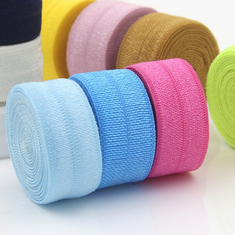 5 jardi/Partija 5/8" 15 mm elastična traka višebojna preklopna elastična traka od elastana za šivanje čipkaste trake za struk Dodatak za odjeću