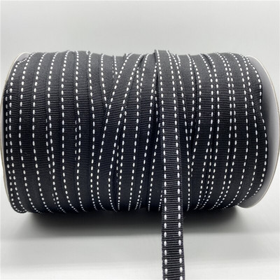 Κορδέλα 5ayrds/Παρτίδα 10mm Λευκή Μαύρη Ενσύρματη Grosgrain Κορδέλα για Χριστουγεννιάτικη Διακόσμηση Γάμου DIY Κορδέλα Φιόγκοι Χειροτεχνίες Συσκευασία δώρου