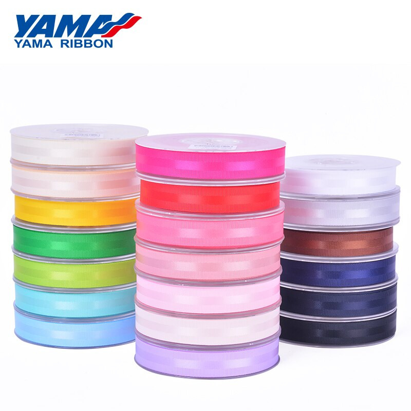YAMA Grosgrain Edge satiinlint 9 16 25 38 mm 100 jardi ja 3/8" 5/8" 1" 1,5 tolli isetegemise kleidi jaoks mõeldud vibupeo pulmapaelte jaoks