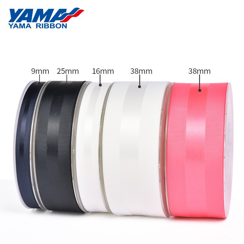YAMA Grosgrain Edge satiinlint 9 16 25 38 mm 100 jardi ja 3/8" 5/8" 1" 1,5 tolli isetegemise kleidi jaoks mõeldud vibupeo pulmapaelte jaoks