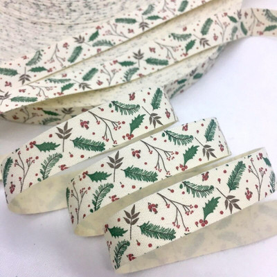 5Y 1,5 cm/2,5 cm Pamučna cvjetna vrpca s otisnutim cvijećem za ručno izrađene DIY zanatske spomenare Pakiranje poklona Uskrsno vjenčanje Božićni dekor