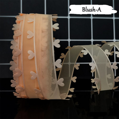 Vrpca od organze od 20 jardi s obrubljenim rubovima u obliku srca Bijelo ružičasto plavi til DIY ručno rađena kutija za poklon za vjenčanje za rođendan bebe