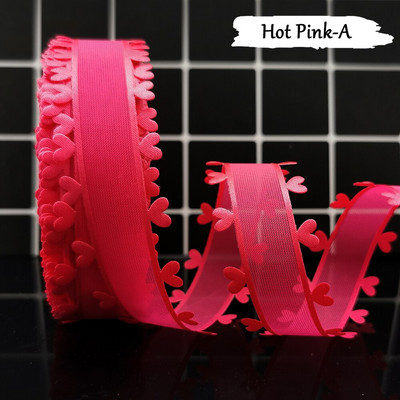 Vrpca od organze od 20 jardi s obrubljenim rubovima u obliku srca Bijelo ružičasto plavi til DIY ručno rađena kutija za poklon za vjenčanje za rođendan bebe