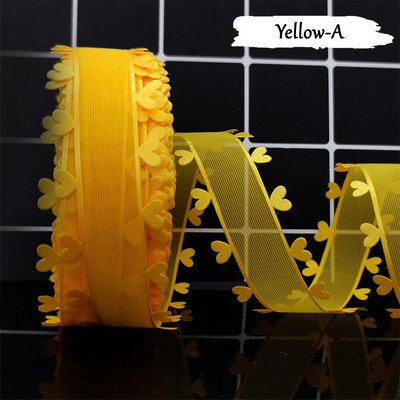 Vrpca od organze od 20 jardi s obrubljenim rubovima u obliku srca Bijelo ružičasto plavi til DIY ručno rađena kutija za poklon za vjenčanje za rođendan bebe