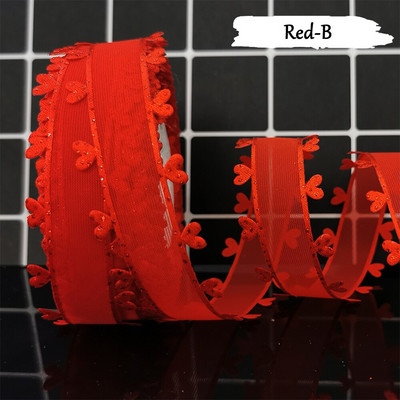 Vrpca od organze od 20 jardi s obrubljenim rubovima u obliku srca Bijelo ružičasto plavi til DIY ručno rađena kutija za poklon za vjenčanje za rođendan bebe