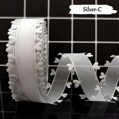 Vrpca od organze od 20 jardi s obrubljenim rubovima u obliku srca Bijelo ružičasto plavi til DIY ručno rađena kutija za poklon za vjenčanje za rođendan bebe