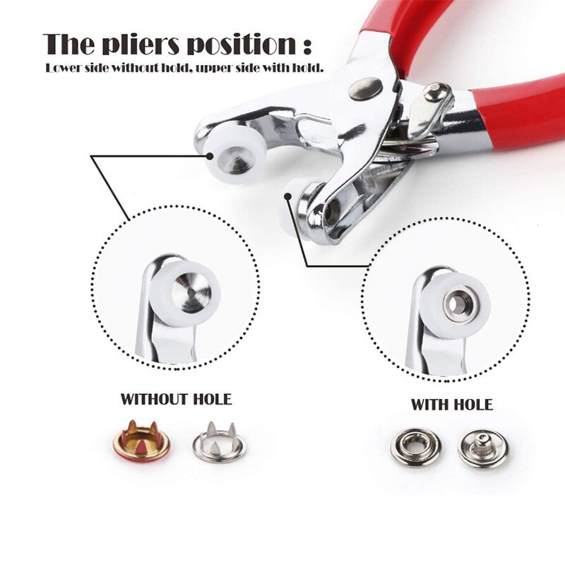 Tangitööriist 100/200 komplekt 10 värvi metallist õmblusnööbid õõnsad/tahked trukid trukkidega riidekottide paigaldamiseks