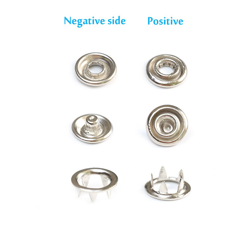 Tangitööriist 100/200 komplekt 10 värvi metallist õmblusnööbid õõnsad/tahked trukid trukkidega riidekottide paigaldamiseks