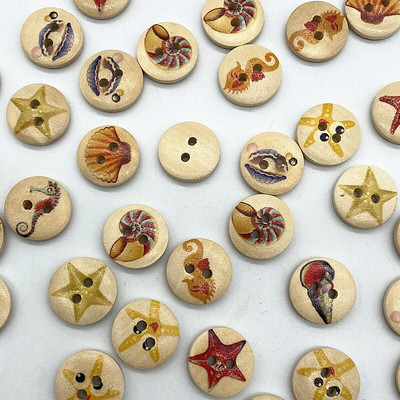 30 τμχ 15 χιλιοστά Μια ποικιλία στυλ από μικτά ξύλινα κουμπιά στρογγυλά κουμπιά Monogrammed Love Scrapbooking για ράψιμο διακόσμησης γάμου