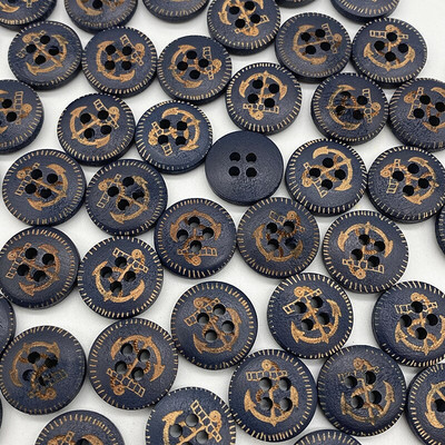 30 τμχ 15 χιλιοστά Μια ποικιλία στυλ από μικτά ξύλινα κουμπιά στρογγυλά κουμπιά Monogrammed Love Scrapbooking για ράψιμο διακόσμησης γάμου