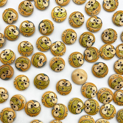 30 τμχ 15 χιλιοστά Μια ποικιλία στυλ από μικτά ξύλινα κουμπιά στρογγυλά κουμπιά Monogrammed Love Scrapbooking για ράψιμο διακόσμησης γάμου