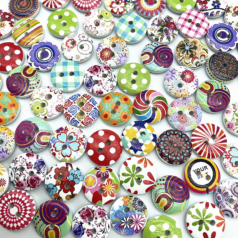 30 τμχ 15 χιλιοστά Μια ποικιλία στυλ από μικτά ξύλινα κουμπιά στρογγυλά κουμπιά Monogrammed Love Scrapbooking για ράψιμο διακόσμησης γάμου