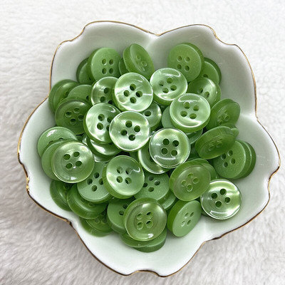 50 buc 12 mm culoare rășină ochi de pisică buton Pearllight bol în formă de patru ochi buton decorare nuntă accesorii de cusut