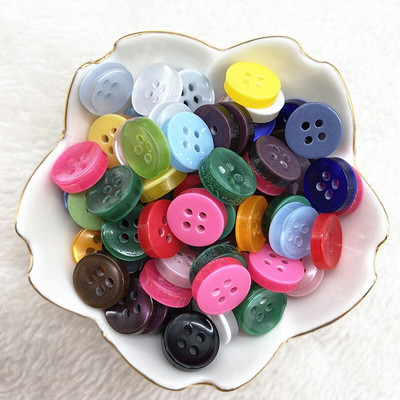 50 buc 12 mm culoare rășină ochi de pisică buton Pearllight bol în formă de patru ochi buton decorare nuntă accesorii de cusut