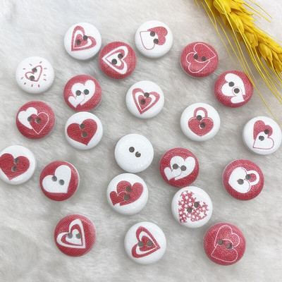 Νέο 15mm στρογγυλό κουμπί με μονόγραμμα Χριστουγεννιάτικο ρίγες καρό κουμπί Love Scrapbooking για αξεσουάρ ραπτικής διακόσμησης γάμου