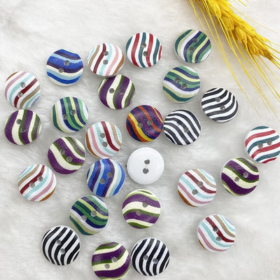 Νέο 15mm στρογγυλό κουμπί με μονόγραμμα Χριστουγεννιάτικο ρίγες καρό κουμπί Love Scrapbooking για αξεσουάρ ραπτικής διακόσμησης γάμου