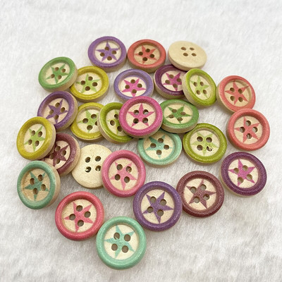 Νέο 15mm στρογγυλό κουμπί με μονόγραμμα Χριστουγεννιάτικο ρίγες καρό κουμπί Love Scrapbooking για αξεσουάρ ραπτικής διακόσμησης γάμου