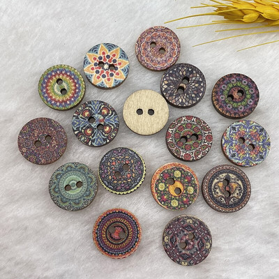 Νέο 15mm στρογγυλό κουμπί με μονόγραμμα Χριστουγεννιάτικο ρίγες καρό κουμπί Love Scrapbooking για αξεσουάρ ραπτικής διακόσμησης γάμου