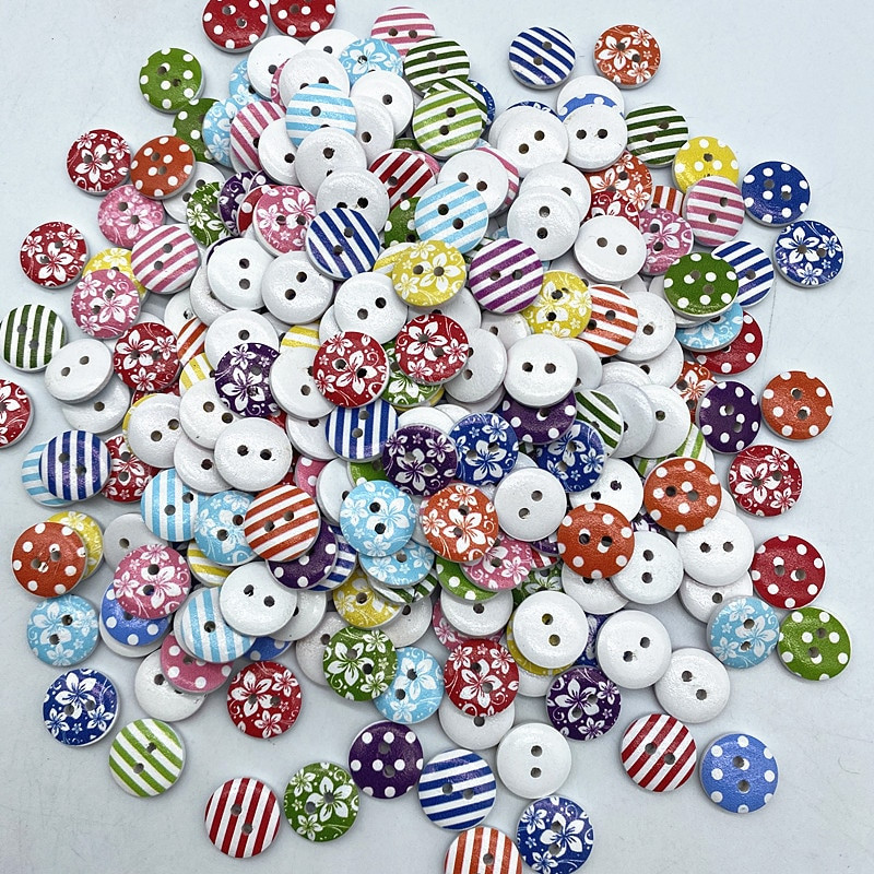 Νέο 15mm στρογγυλό κουμπί με μονόγραμμα Χριστουγεννιάτικο ρίγες καρό κουμπί Love Scrapbooking για αξεσουάρ ραπτικής διακόσμησης γάμου