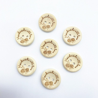 Novi okrugli gumbi od 20 mm s višestrukim uzorcima Gumbi od prirodnog drva Ljubavni spomenar Vjenčani ukrasi Dodaci za šivanje