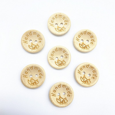 Novi okrugli gumbi od 20 mm s višestrukim uzorcima Gumbi od prirodnog drva Ljubavni spomenar Vjenčani ukrasi Dodaci za šivanje