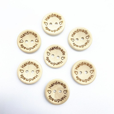 Novi okrugli gumbi od 20 mm s višestrukim uzorcima Gumbi od prirodnog drva Ljubavni spomenar Vjenčani ukrasi Dodaci za šivanje