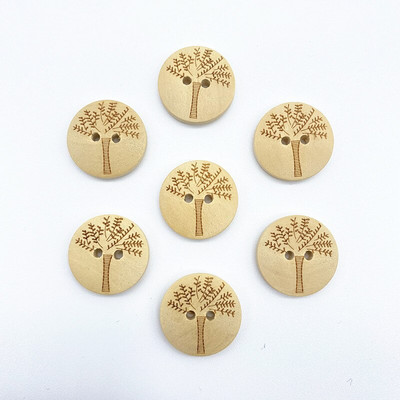 Novi okrugli gumbi od 20 mm s višestrukim uzorcima Gumbi od prirodnog drva Ljubavni spomenar Vjenčani ukrasi Dodaci za šivanje