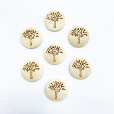 Novi okrugli gumbi od 20 mm s višestrukim uzorcima Gumbi od prirodnog drva Ljubavni spomenar Vjenčani ukrasi Dodaci za šivanje