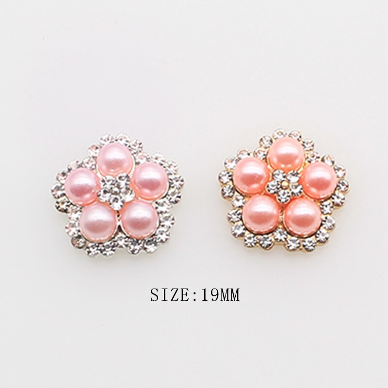 10 tk/partii sulamist pärlitest, lameda põhjaga kivist nööbiga kaunistus DIY käsitsi õmmeldud peen vibujuukseaksessuaarid