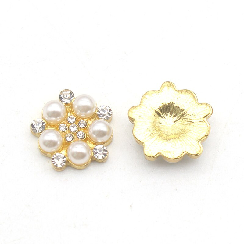 10 tk/partii sulamist pärlitest, lameda põhjaga kivist nööbiga kaunistus DIY käsitsi õmmeldud peen vibujuukseaksessuaarid